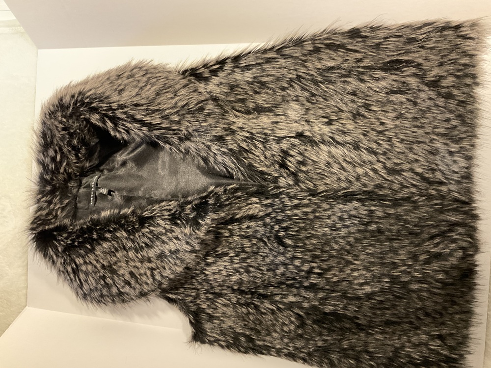 White House Black Market Fur Vest Large